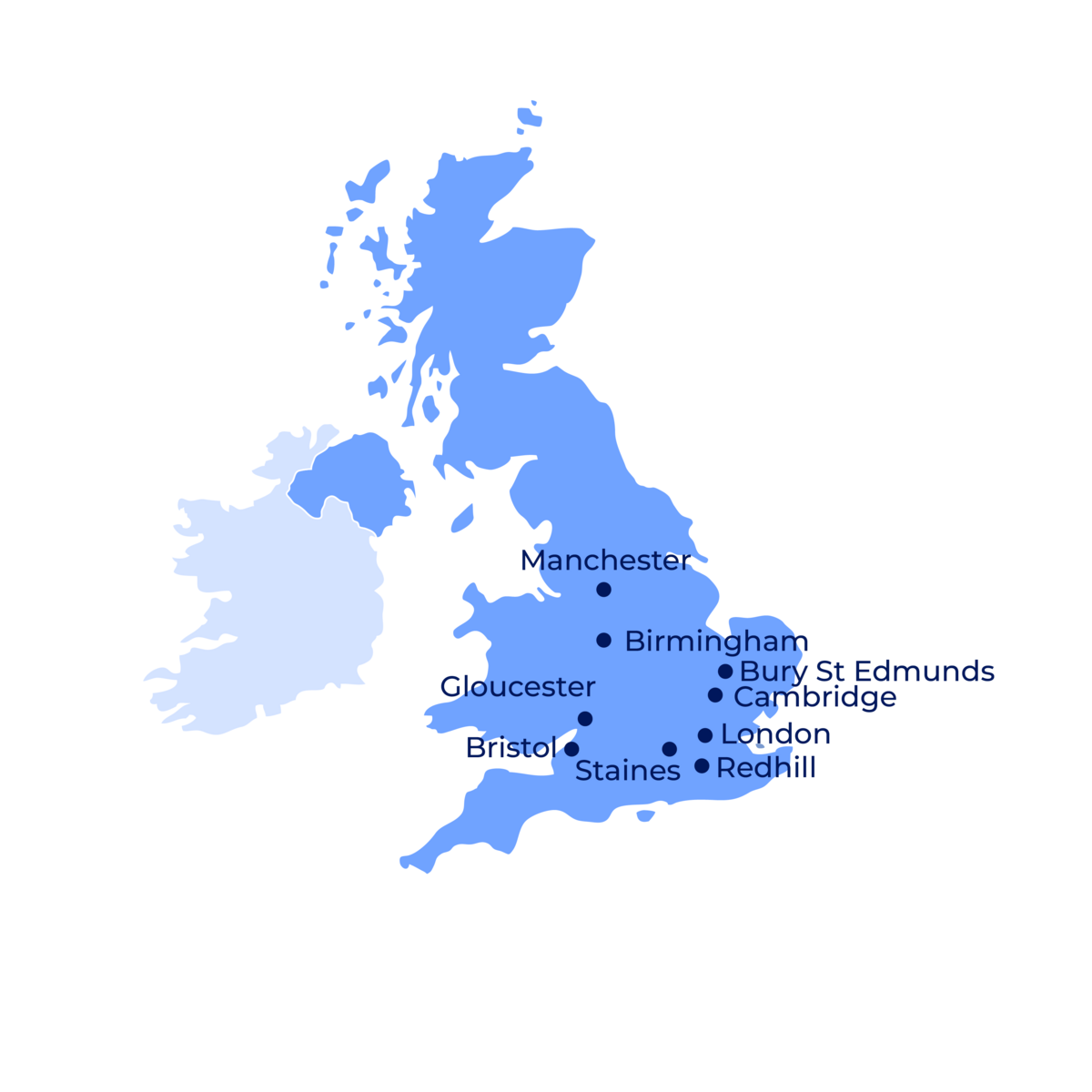 Verlingue UK Map - 9 locations