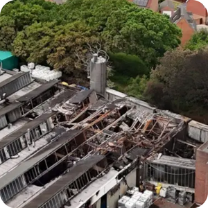Dale Rodney fire - asbestos in debris