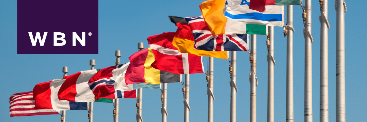 World flags with WBN logo