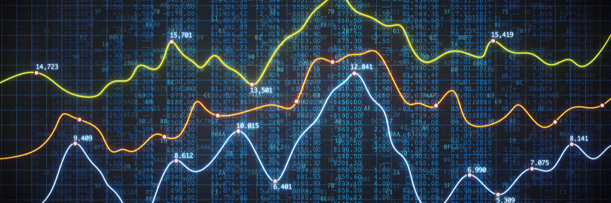 Stock market graph banner